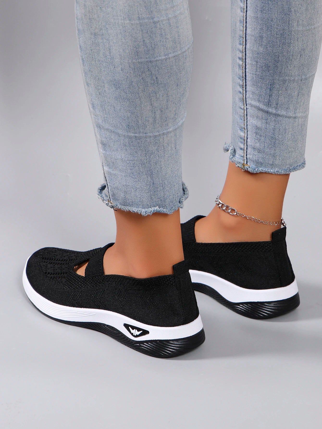 Spring new women's sports shoes, fashionable, breathable, lightweight, non-slip, wear-resistant, casual sports shoes, flat shoes - Clikcy