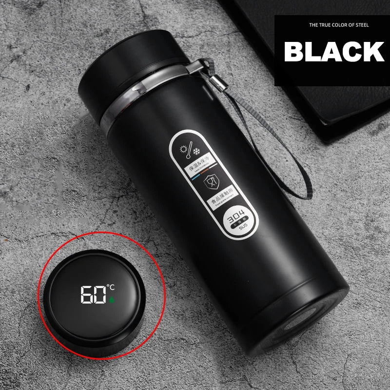 500ML-1Liter Stainless Steel Thermos Bottle with LED Temperature Display Sus304 Tea Water Bottle Vacuum Flask Portable Cups - Clikcy