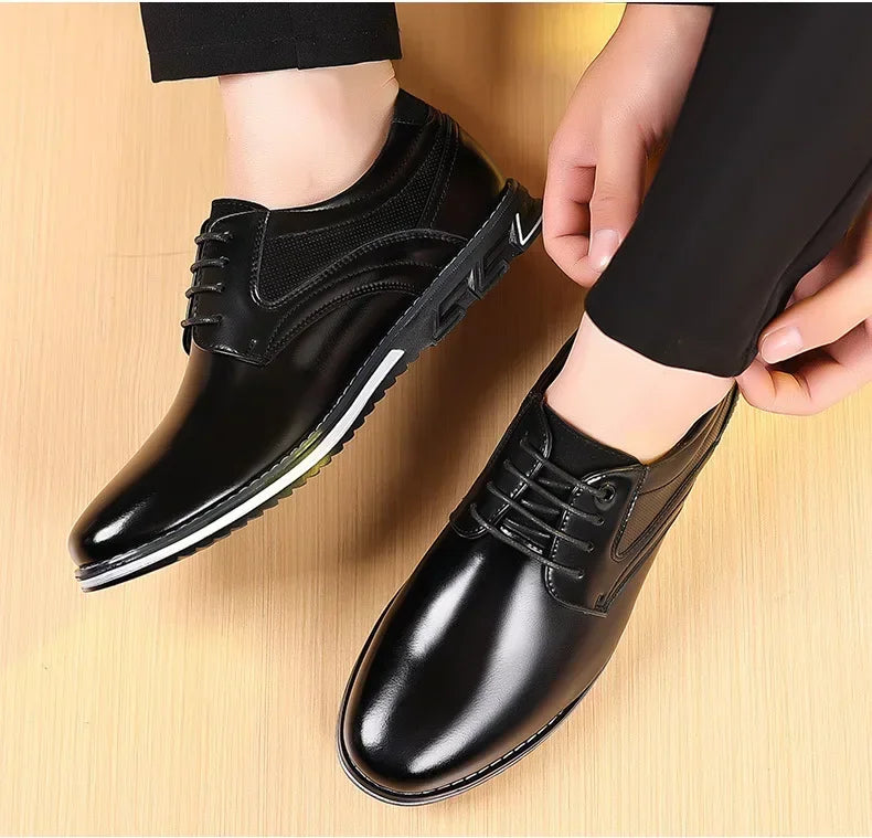 Men's Casual Leather Shoe Spring 2024 Men's Shoes Comfortable Silp on Work Shoes Male Soft Non-slip Loafers Summer Flat Shoe