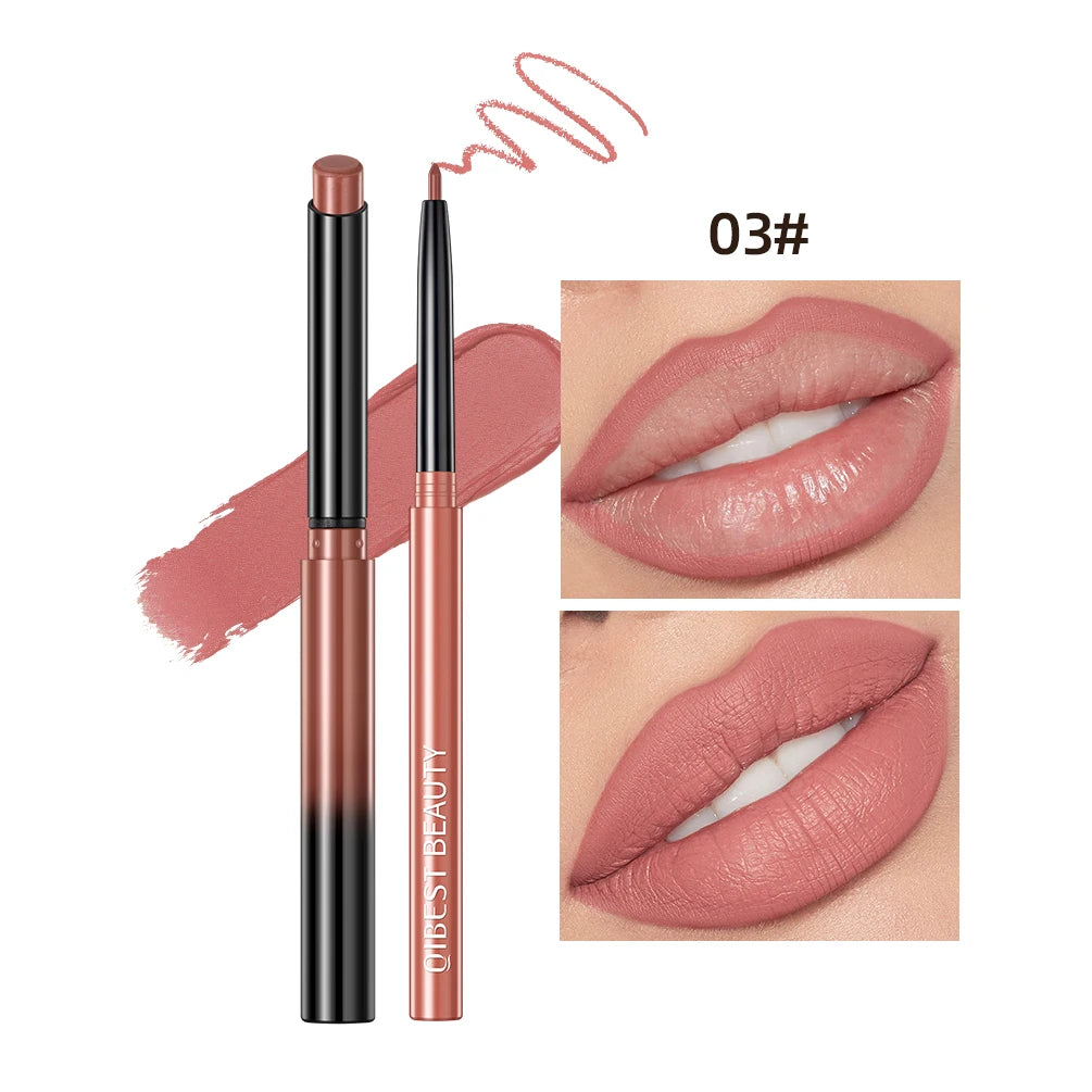 2023 New Matte Nude Lipstick Pen Long Lasting Lipliner Lip Pencil Waterproof Lip Liner Contour Sexy Red Lip Makeup Set For Women