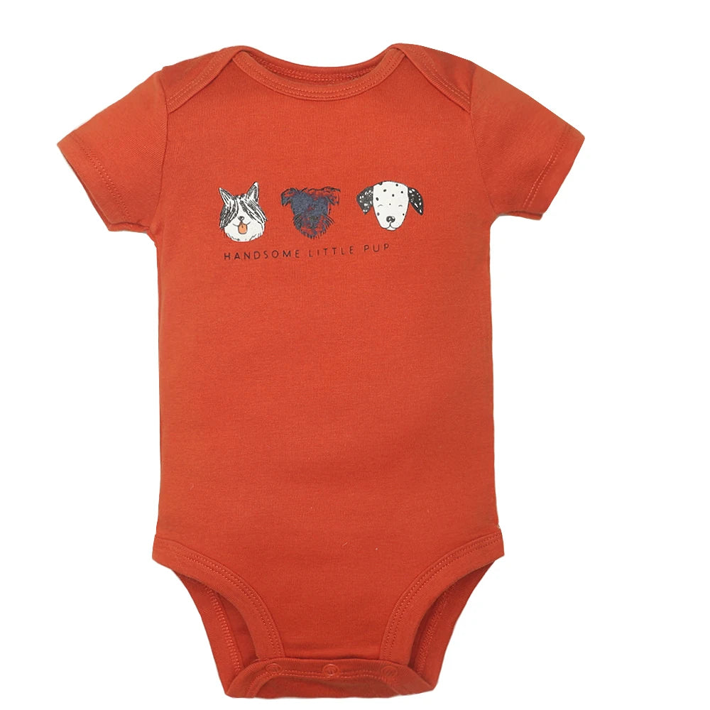 5PCS/Lot Baby Boys Girls Bodysuits 100% Cotton Short Sleeves Kids Clothes 6-24 Month Newborn Baby Clothing bebe Jumpsuit - Clikcy
