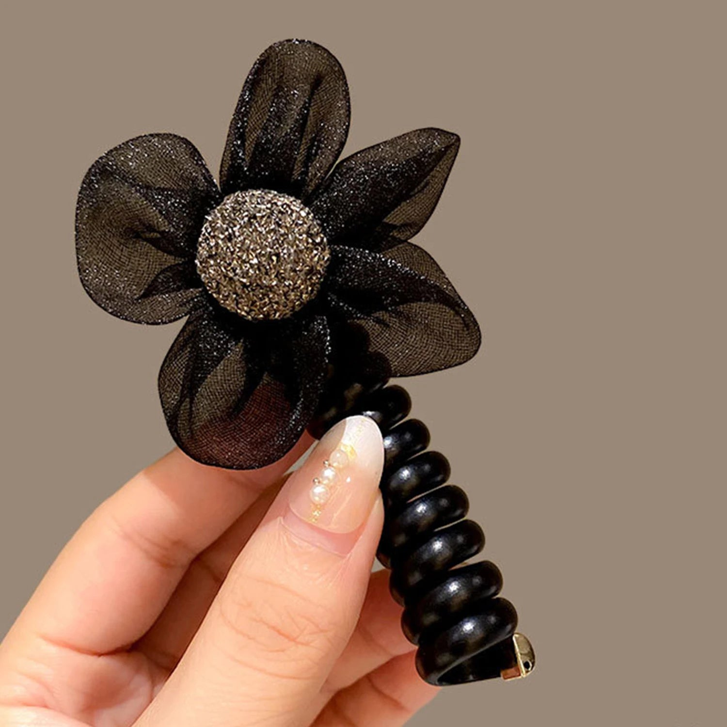 Elastic Knit Telephone Wire Hair Bands Girl Woman Hair Accessories Rubber Band Headwear Hair Rope Spiral Shape Hair Ties - Clikcy