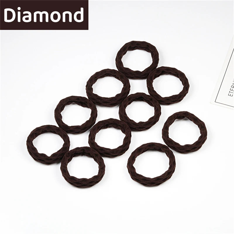 10PCS Women Girls Simple Basic Elastic Hair Bands Ties Scrunchie Ponytail Holder Rubber Bands Fashion Headband Hair Accessories - Clikcy