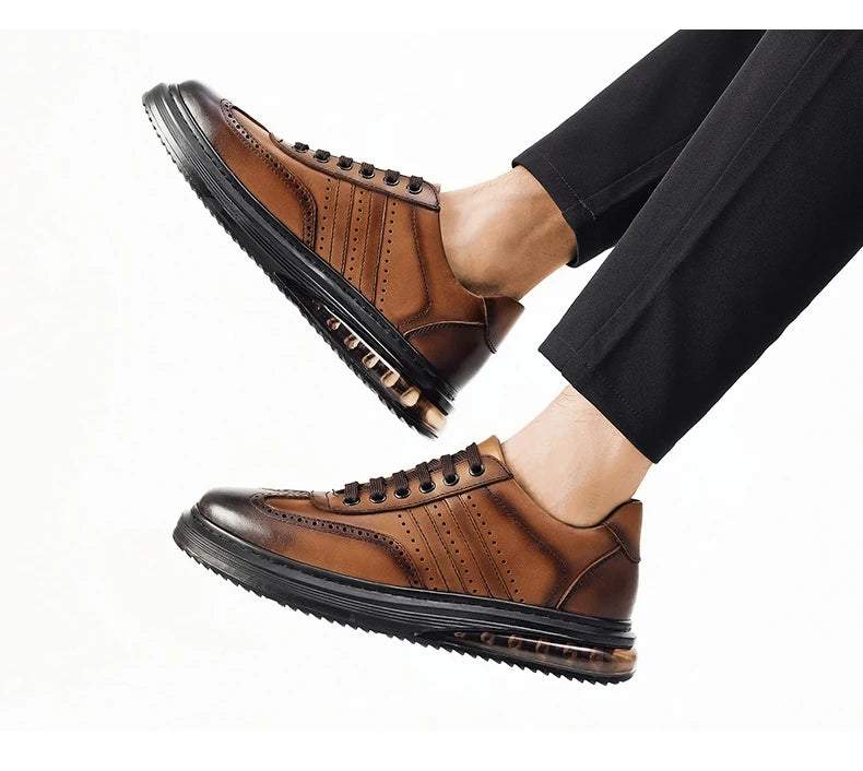 XIMO BULL Autumn Men's Casual Leather Shoes, Quality Men's Casual Sports Shoes, Business Outdoor Shoes, Men's Driving Work Shoes