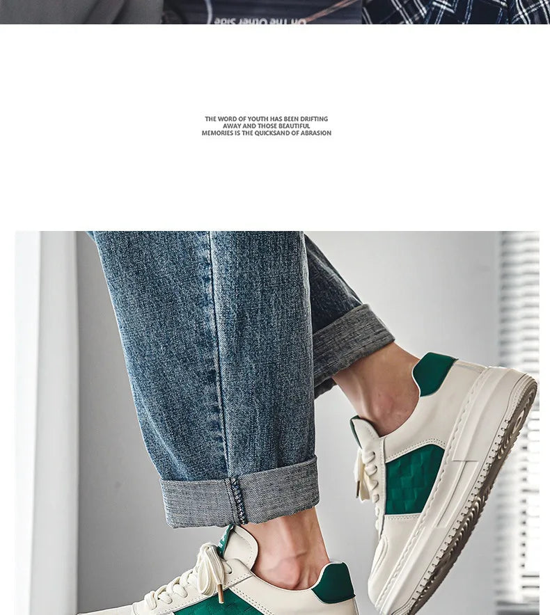 Men's Casual Shoes 2025 New Fashion Platform Shoes Outdoor Casual Sneakers Men Street Skate Shoe Lace-up Shoes Zapatillas Hombre - Clikcy