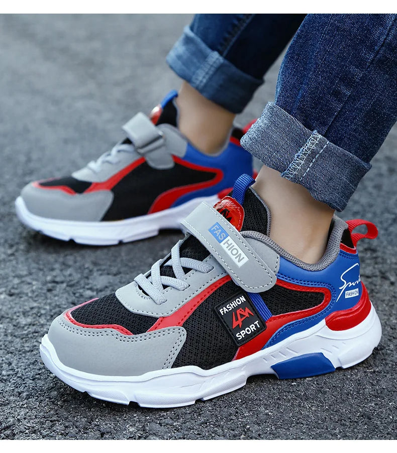 Kids' Sneakers Children Casual Sports Shoes for Boys Breathable Summer Mesh Kids Hook&Loop Students Girls School Running Shoes - Clikcy