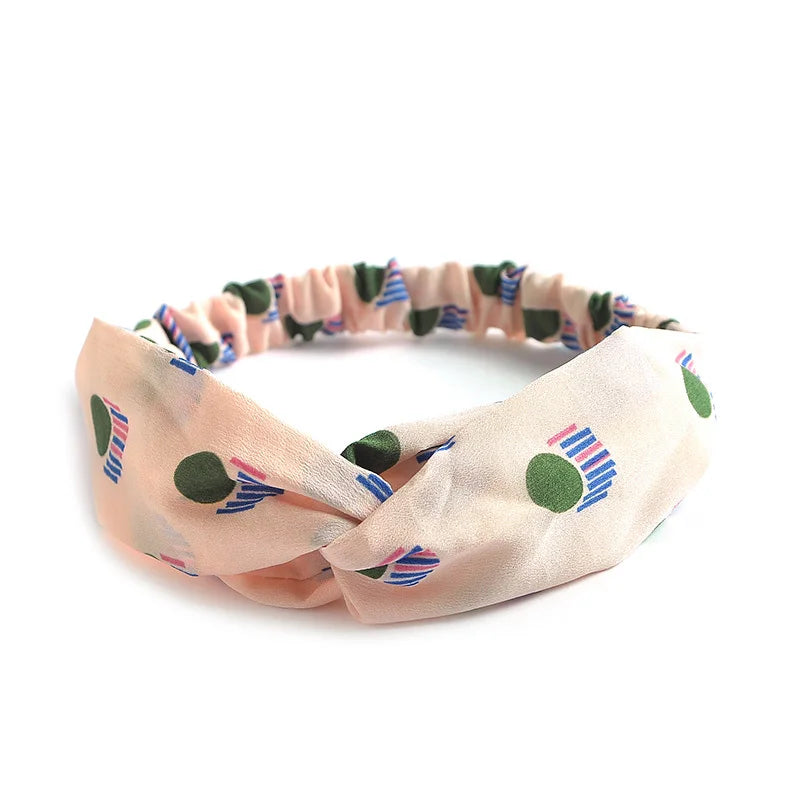 2024 Fashion Women Girls Bohemian Hair Bands Print Headbands Vintage Cross Turban Bandage Bandanas HairBands Hair Accessories - Clikcy