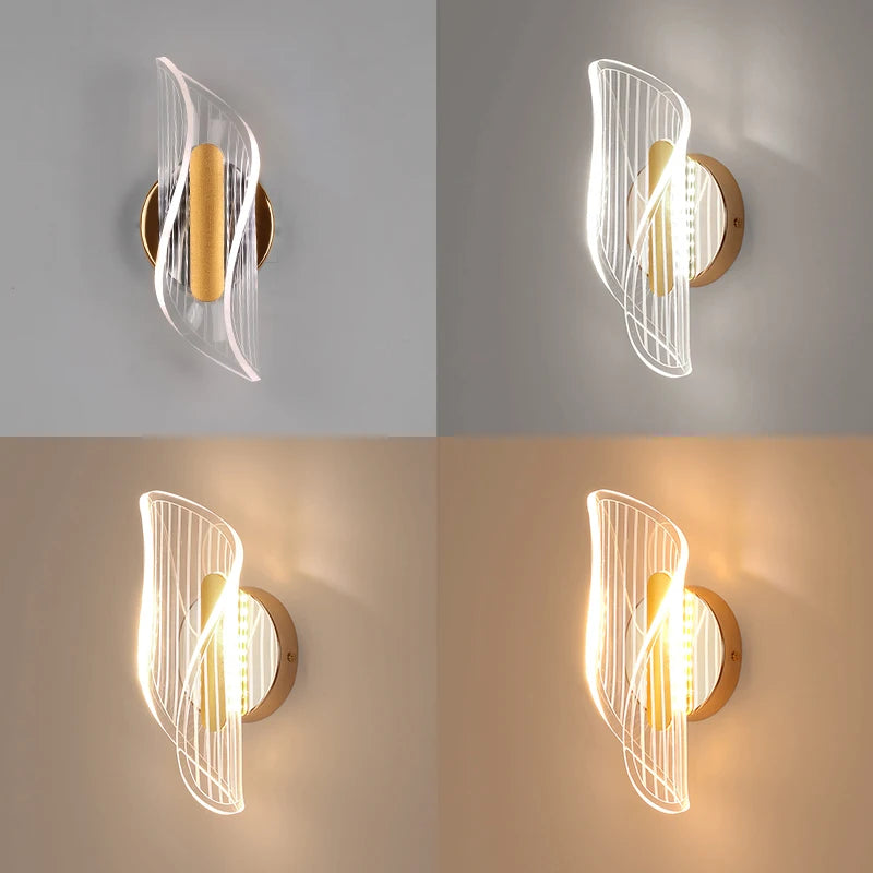 Modern 18W Acrylic LED Wall Light Fixture Corridor Wall Sconce for Living Room Interior Bedroom Decoration  LED Wall Light Lamp - Clikcy