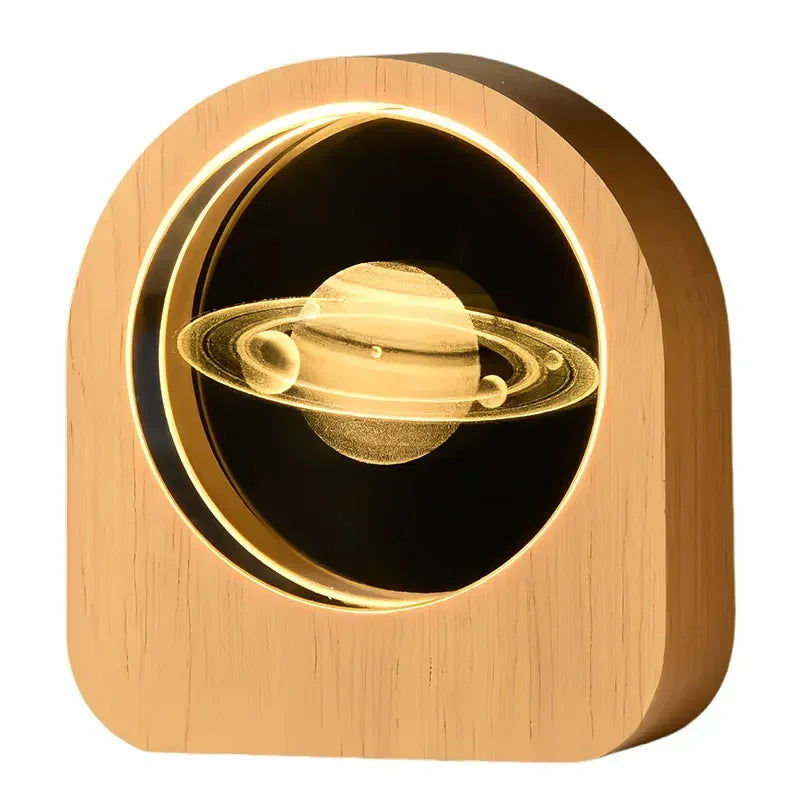 3D Crystal Glass Craft Decoration Laser Engraved Solar System astronomy Valentine's Day gift Birthday Gift Desktop Decoration - Clikcy