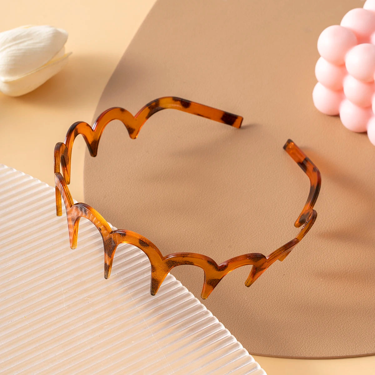 Korean Women Hair Comb Headband Plastic U Shape Hair Hoops Fixed Teeth Non-Slip Fluffy Top Hair Bands Headwear Hair Accessories - Clikcy