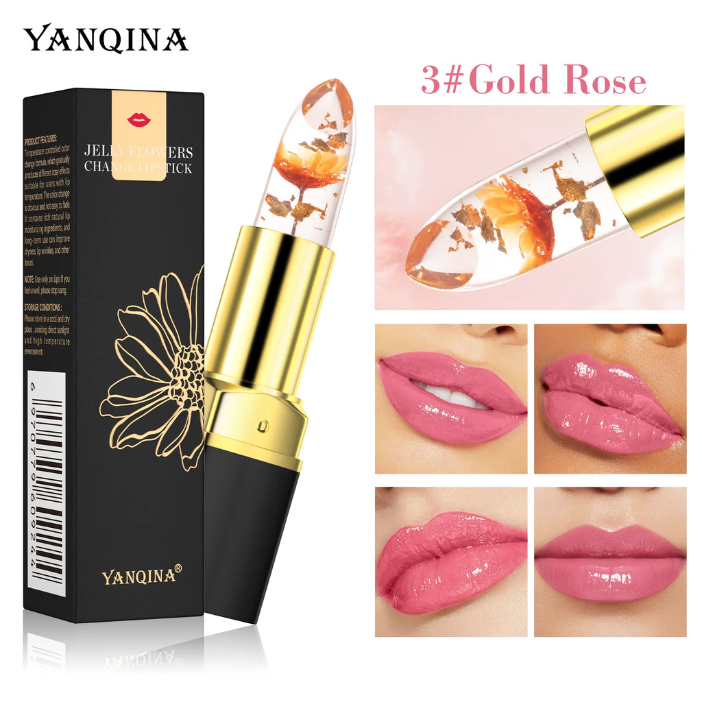 1PC Color Changing Lipstick Long Lasting  Jelly Lipsticks Lip Balm Moisturizing Makeup Lip Plumper Lip Tint Cosmetics For Women - Clikcy