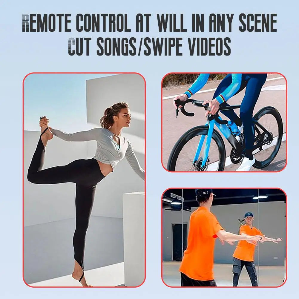 2024 Bluetooth Remote Control Gadget Flipping Selfie Fingertip Controller Give Likes 4 Buttons For IPhone - Clikcy