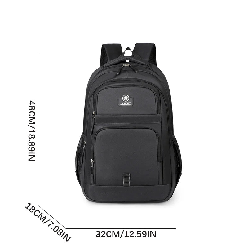 Ins Korean Version of Solid Color Simple Fashion Backpack Men's New Male and Female Leisure Middle School Backpack Tide - Clikcy