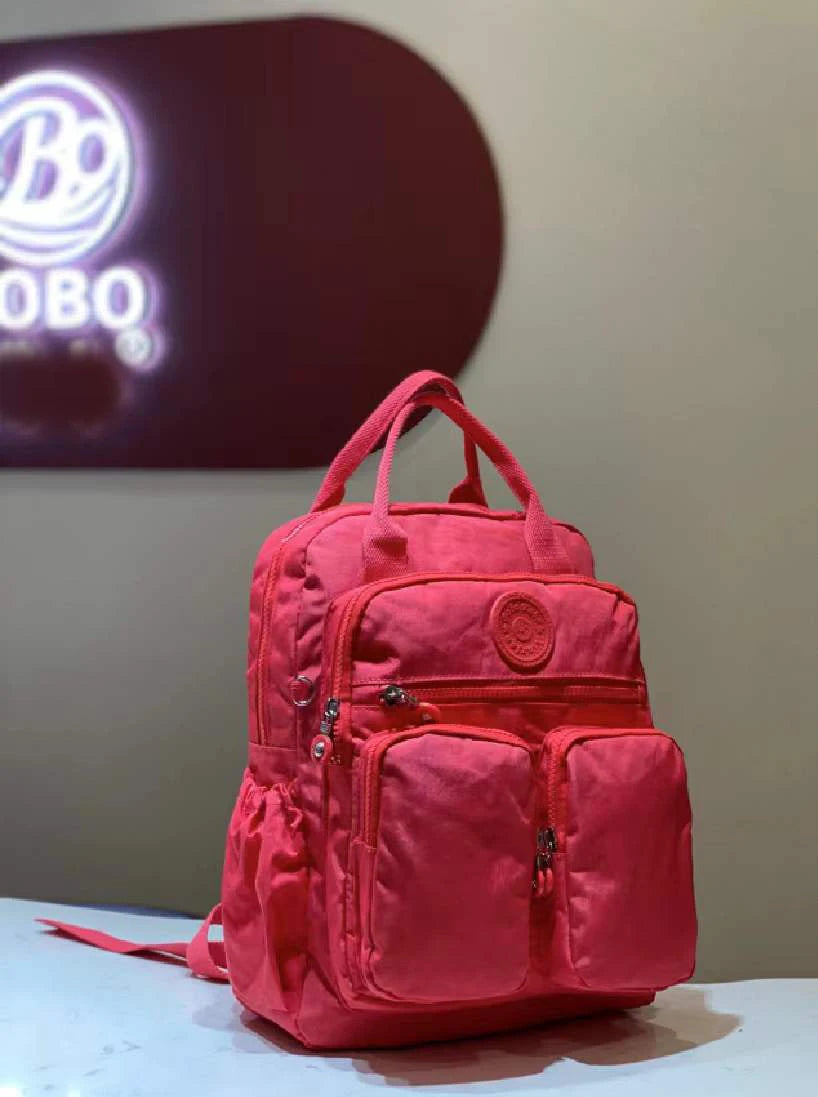 Multi-pocket Nylon School Backpack Casual Women's Backpack Lightweight Large Capacity School Bag Large Capacity Travel Backpack