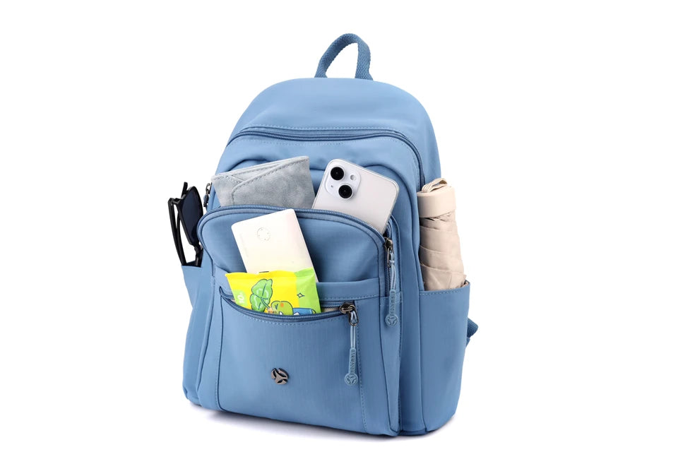 Waterproof Nylon Back Pack Women Multi Pockets Backpacks for Student Daypack Big School Bag Ladies Large Capacity Travel Bag - Clikcy