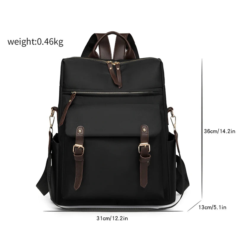 Casual Back Pack Women Lightweight Nylon Backpack Waterproof College Daypack High Capacity School Bag for Girls Travel Bags - Clikcy