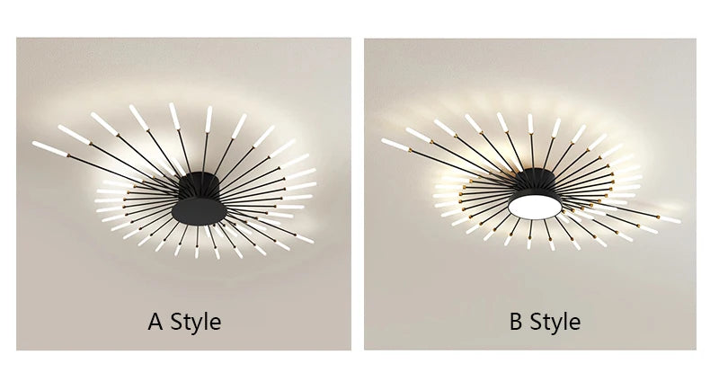 Modern Creativity Fireworks Led Ceiling Lights Living Dining Room Ceiling Chandeliers Lighting Bedroom Luster Lamps Luminaire - Clikcy