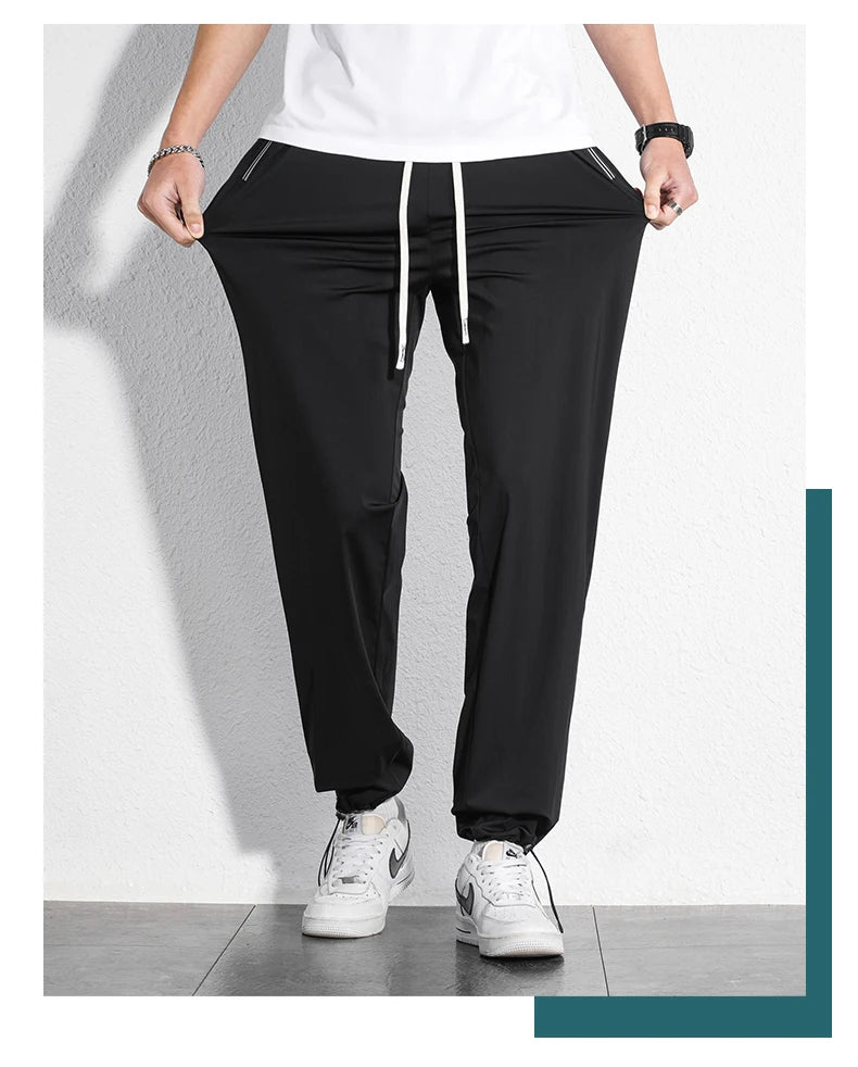 Tall Clothes Men's Pants Extra Long Length Summer Trouser Male Ice Silk Sport Inseam 36 190 Cm 120 115 Leg 110 120cm 115cm 105 - Clikcy