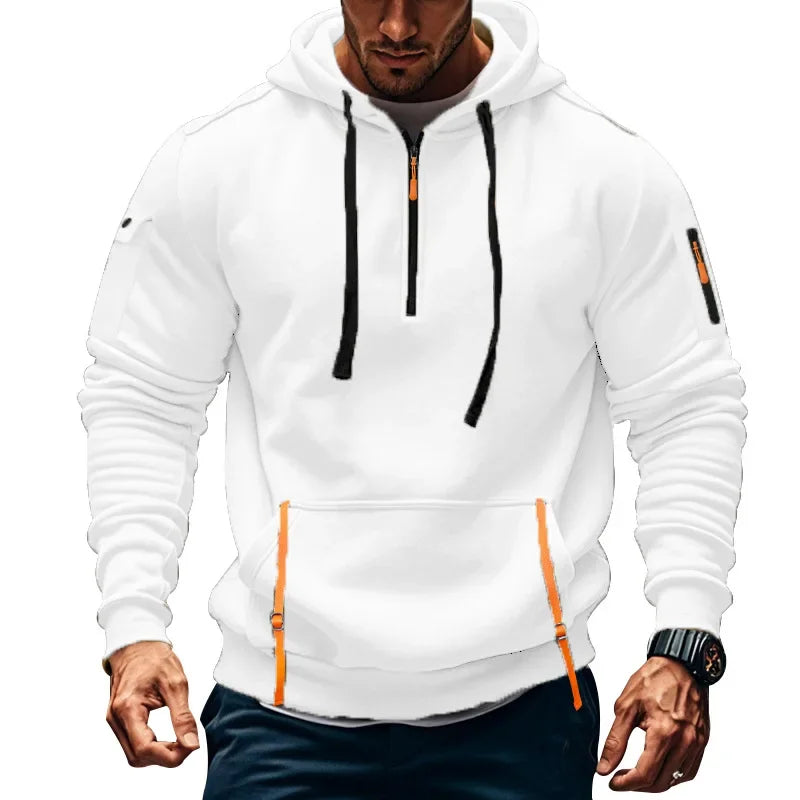New Trendy Drop Shoulder Hooded Sweatshirt Men's Pullover Fashion Sweatshirt Casual Hoodie Jacket S-XXXL - Clikcy