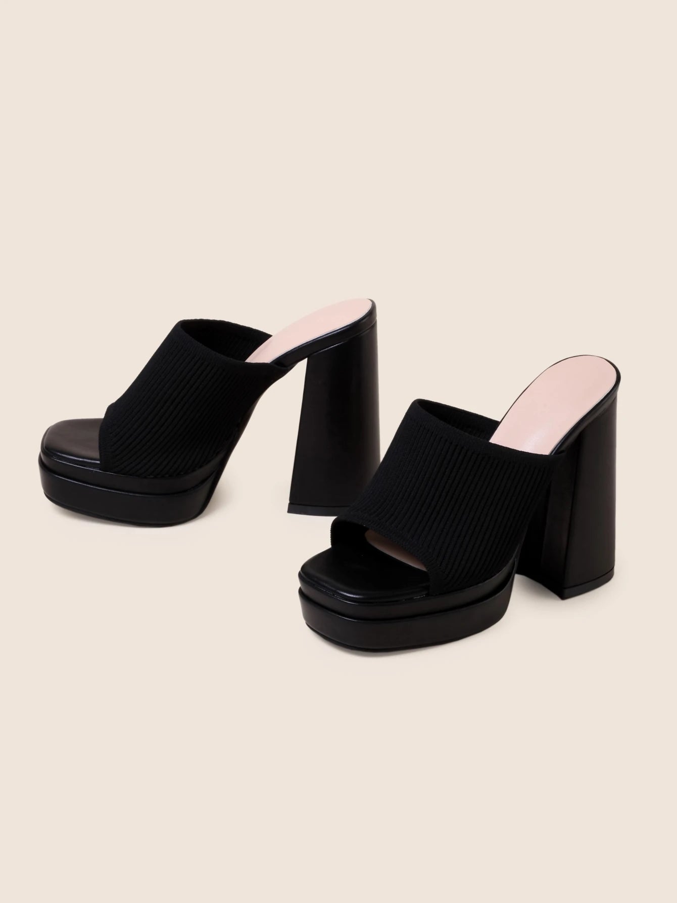 Summer Fashion Waterproof Platform Open Toe Knitted Outdoor Comfortable Party Walking High Heel Slippers Women - Clikcy