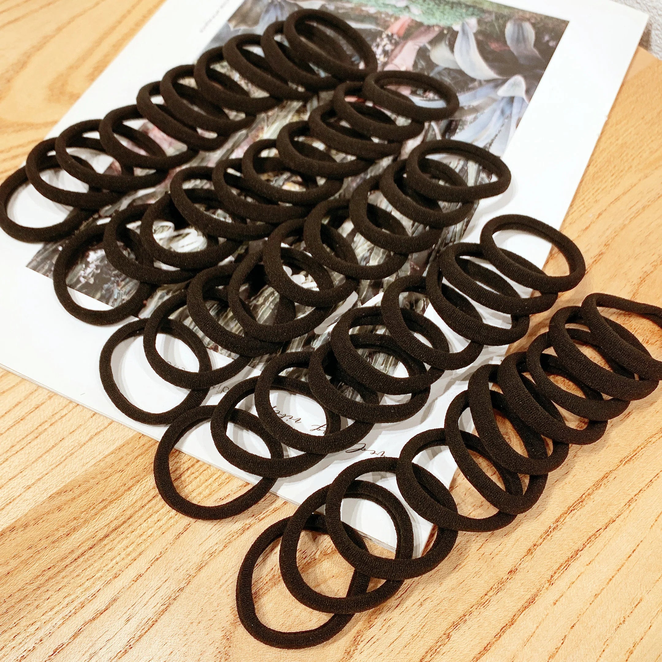 50/100pcs Black Hair Bands for Women Girls Hairband High Elastic Rubber Band Hair Ties Ponytail Holder Scrunchies Accessorie - Clikcy