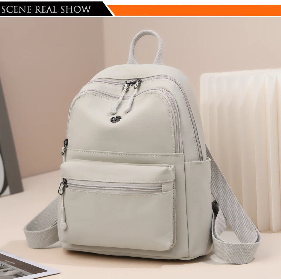 Casual Multi Pockets Backpacks for Women Waterproof Nylon Daypack Women Lightweight Back Pack Ladies Large Capacity Travel Bags - Clikcy