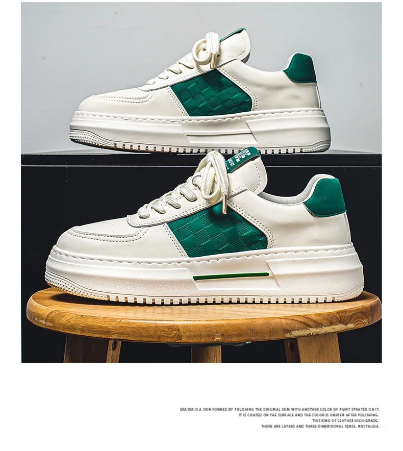 Men's Casual Shoes 2025 New Fashion Platform Shoes Outdoor Casual Sneakers Men Street Skate Shoe Lace-up Shoes Zapatillas Hombre - Clikcy