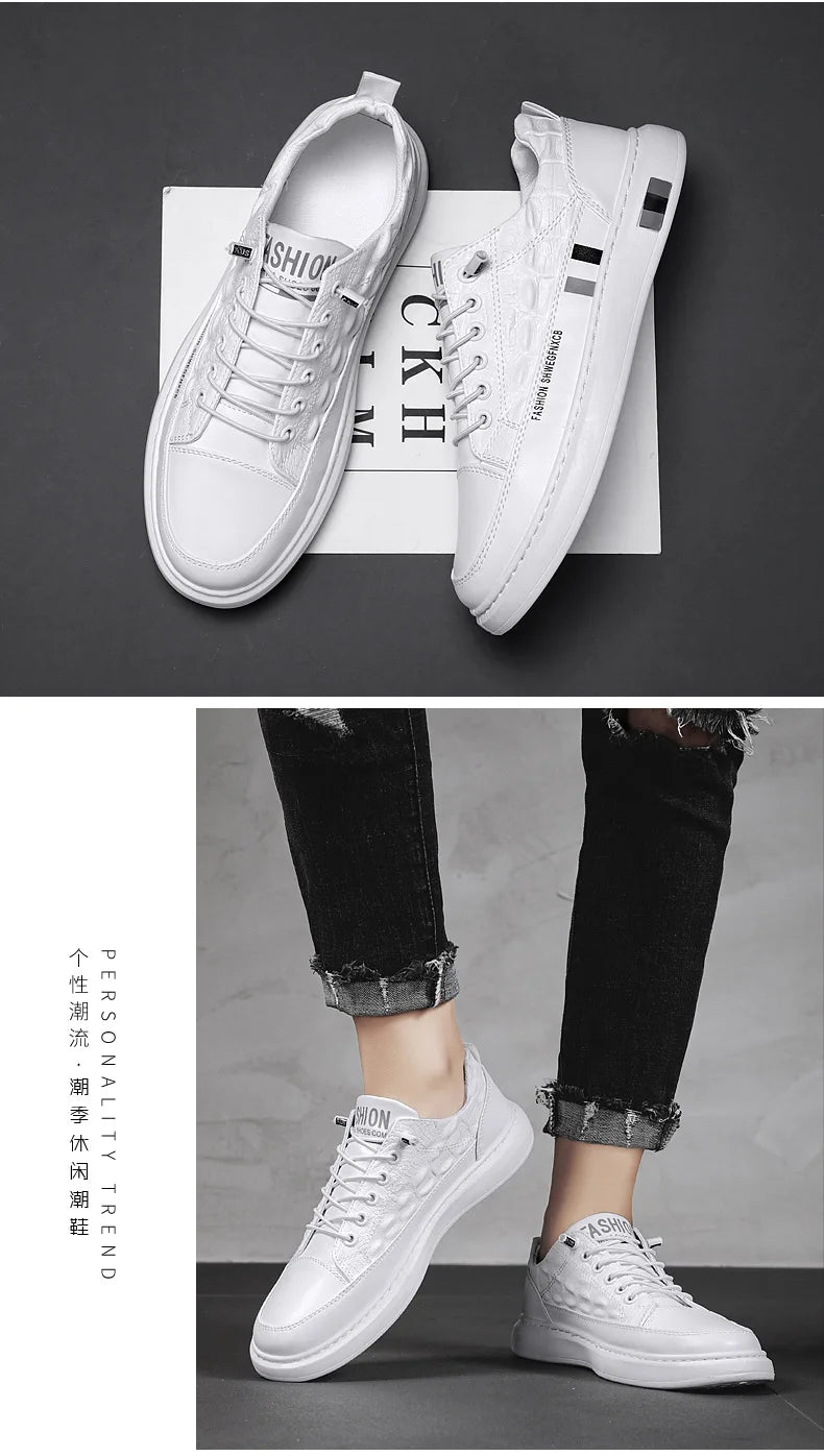 Men's Flats Shoes Luxury Men's Sneakers Spring Autumn 2024 Outdoor Sport Shoes for Men Fashion Vulcanized Shoe Tenis Para Hombre - Clikcy