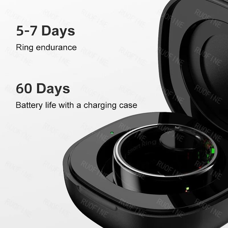 2025 Rings for Man  Women's Monitoring Remote Control Skin Temperature Electronic Device Swimming Qring Size 7 to 13 IPhone IOS - Clikcy