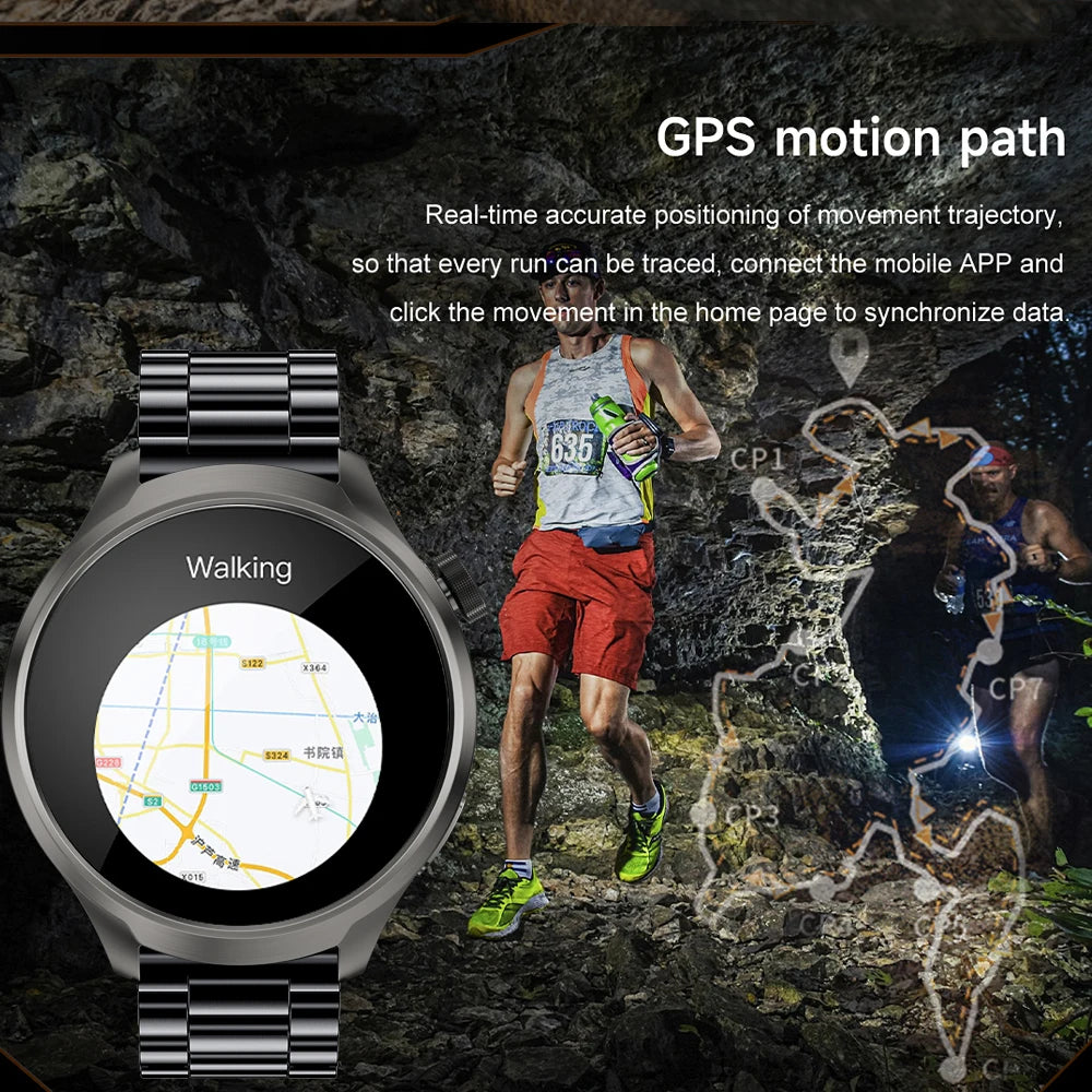 2025 New Smart Watch Men 1.85 Inch Compass 410 mAh Large Battery GPS Motion Track Bluetooth Call Health monitoring Smartwatches - Clikcy