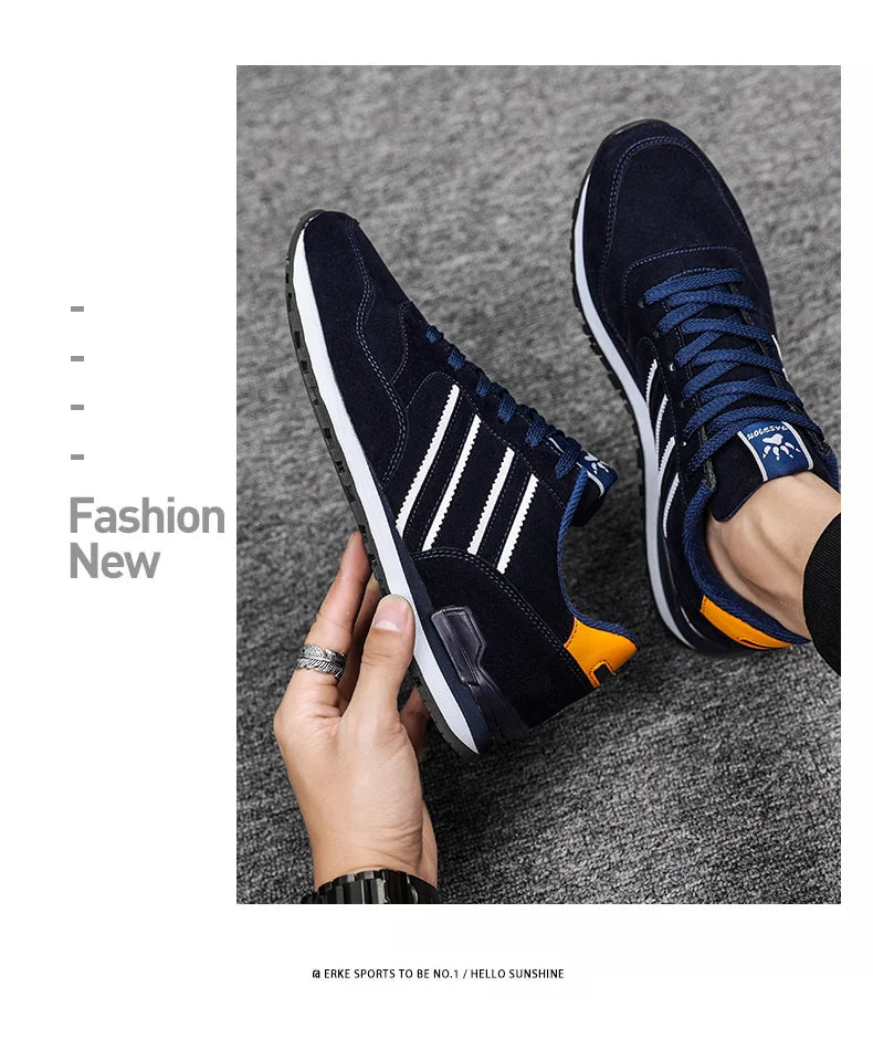 Artificial Leather Men Causal Shoes Male Spring Men Casual Light Shoes Sneakers Lac-up Flats Breathable Outdoors Sapato - Clikcy