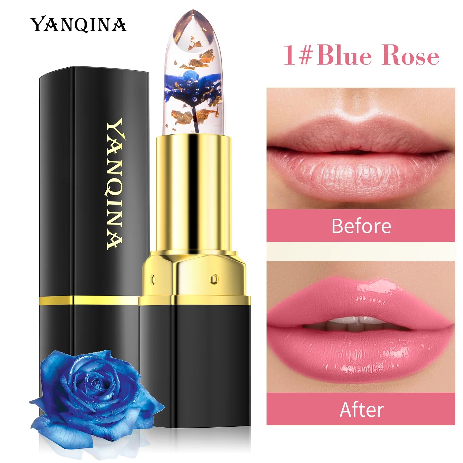 1PC Color Changing Lipstick Long Lasting  Jelly Lipsticks Lip Balm Moisturizing Makeup Lip Plumper Lip Tint Cosmetics For Women - Clikcy