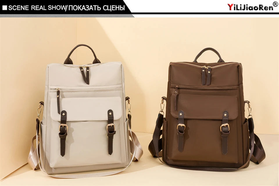 Fashion Rucksack Women Shoulder Bag High Quality Waterproof Nylon Back Pack Purse Large Capacity Backpack for College Students - Clikcy