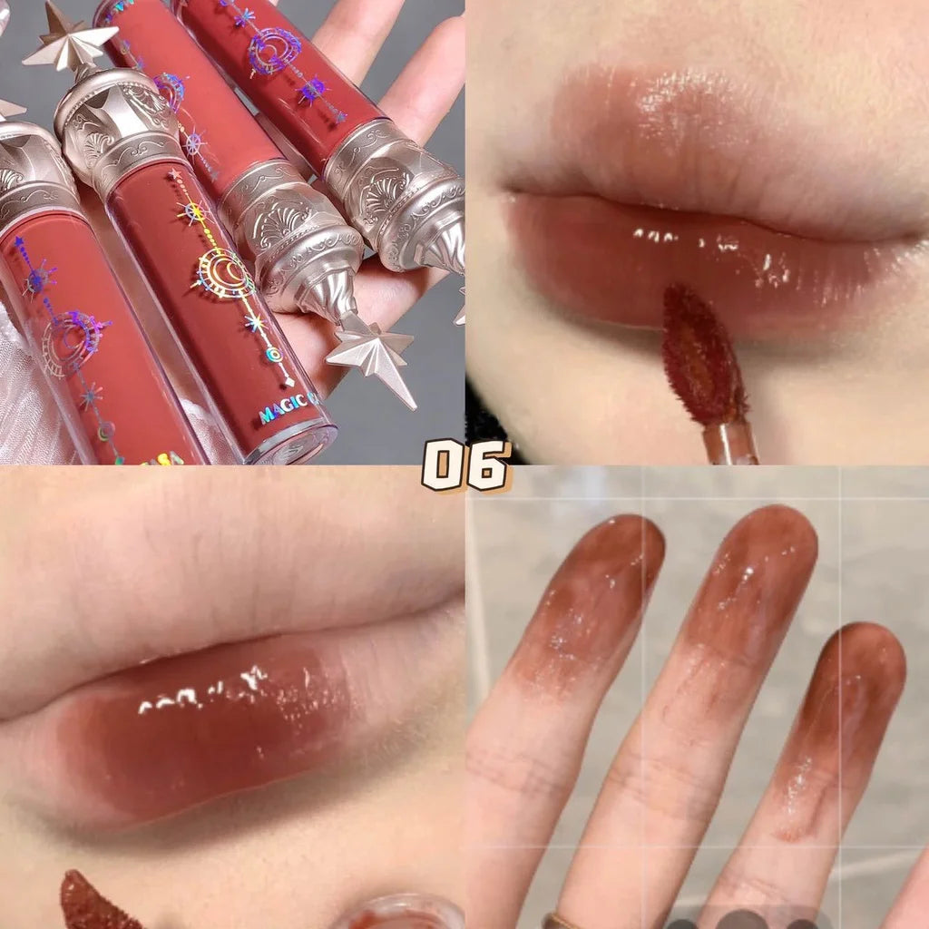 2024 New Moisturizing Lip stain Mirror Lip Gloss Set Glass Glow Matte Lip tint Lipstick Star Cosmetics - Clikcy