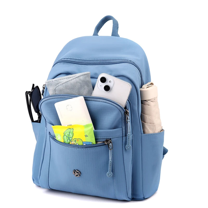 Waterproof Nylon Back Pack Women Multi Pockets Backpacks for Student Daypack Big School Bag Ladies Large Capacity Travel Bag - Clikcy