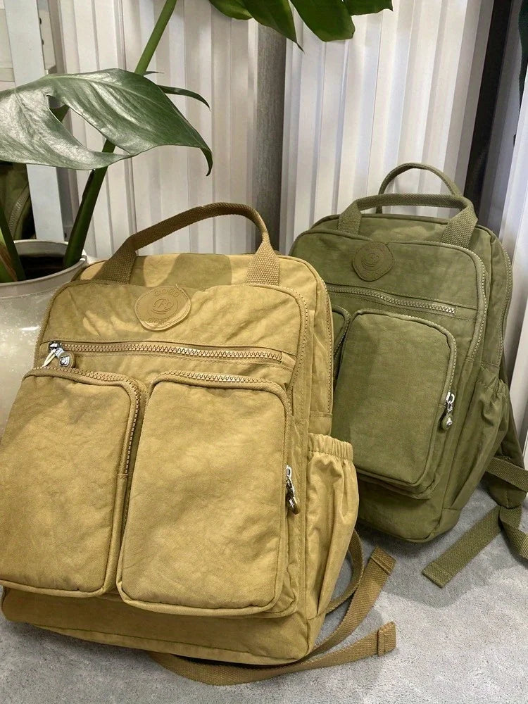 Large Capacity Backpack for Women Multi-pockets Nylon Women's Bag Causal Waterproof School Bags Laptop Backpack Stylish Backpack - Clikcy