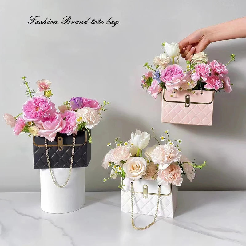 Flower Tote Bag Portable Foldable Long Lasting Universal Present Packing Rose Flower Box Party Gift Box Wedding Valentine'S Day - Clikcy