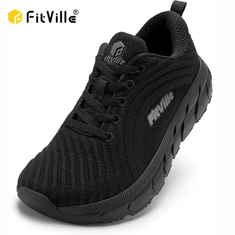FitVille Wide Toe Box Shoes for Men Cushioned Well Extra Wide Width Shoes Non Slip Wide Lightweight Breathable Running Shoes - Clikcy