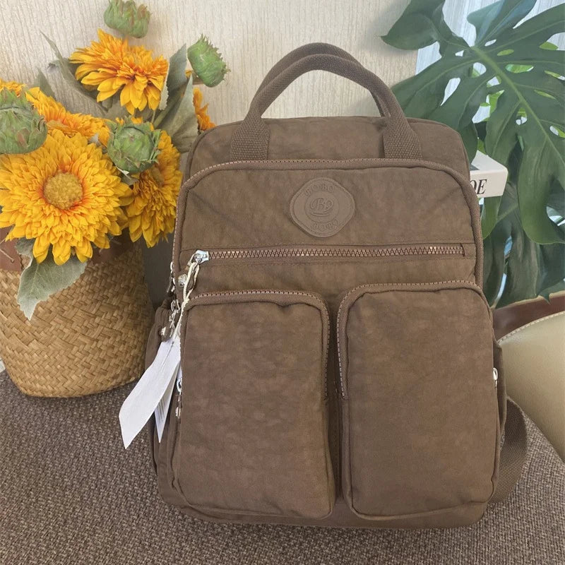 Large Capacity Backpack for Women Multi-pockets Nylon Women's Bag Causal Waterproof School Bags Laptop Backpack Stylish Backpack