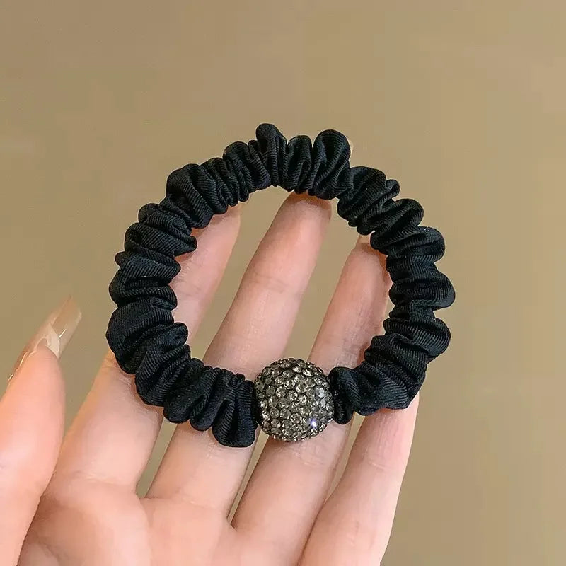 4Pcs/Lot Girl Hair Band Accessories Fashion Large Hair Ties Solid Color Elastic Scrunchies For Women Ponytail Hairstyle - Clikcy