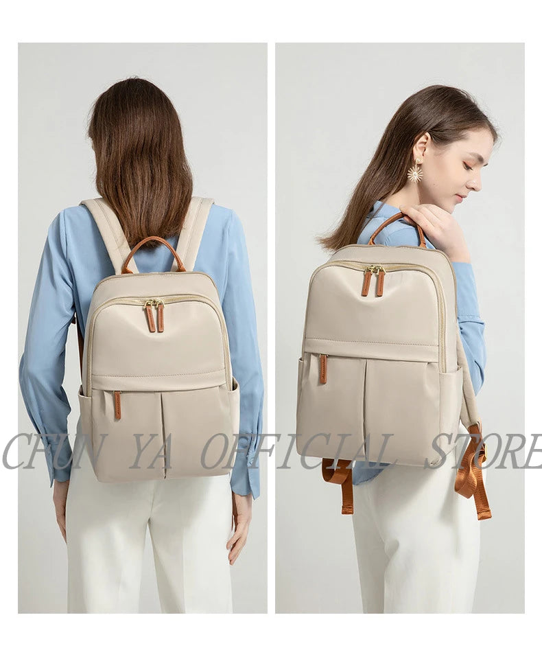 CFUN YA Luxury  2024 Summer Trend Women Backpack 14 Inch Laptop Bag Pack Travel Student Schoolbag Teen Girls Bookbag рюкзак женс - Clikcy