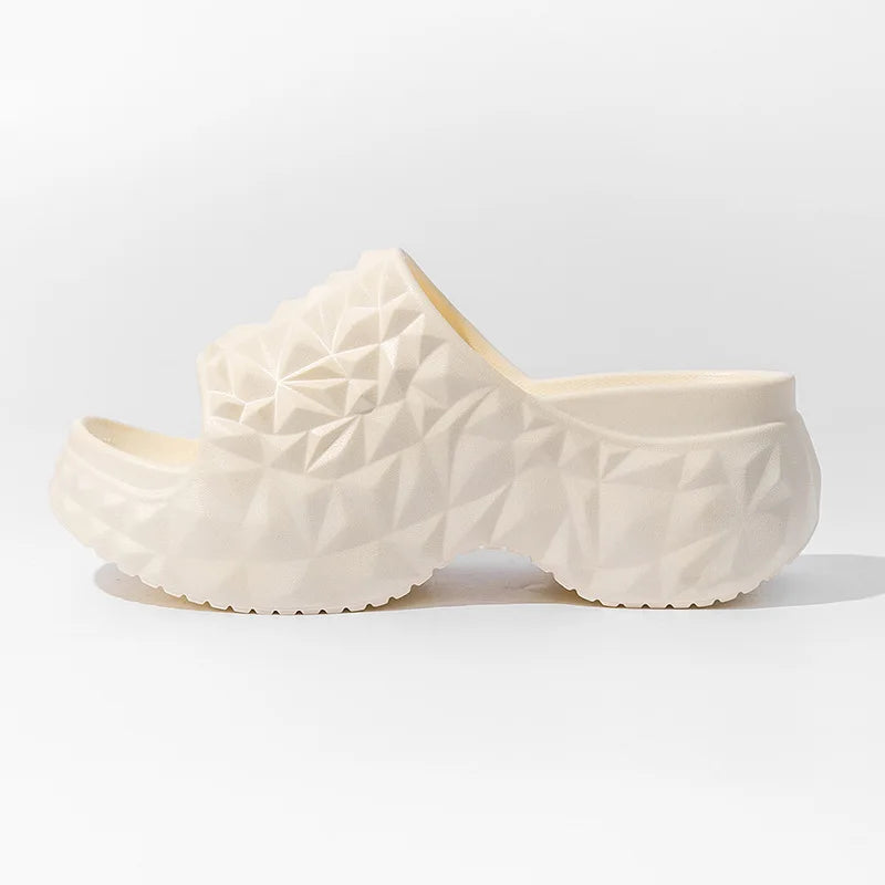 Bebealy New Women Sandals Durian sandals Outdoor Platform Beach Sandals Summer Wear-resistant Nonslip Cloud Slippers Home Slides - Clikcy