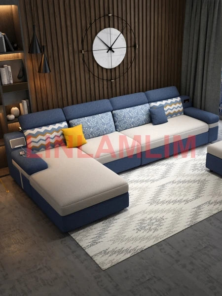 Tech Smart Sofa Bed Fabric Functional Sleeper Couch Convertible Sofas Bed Big Sofas Cama Nordic Salon with Bluetooth Audio,USB C - Clikcy