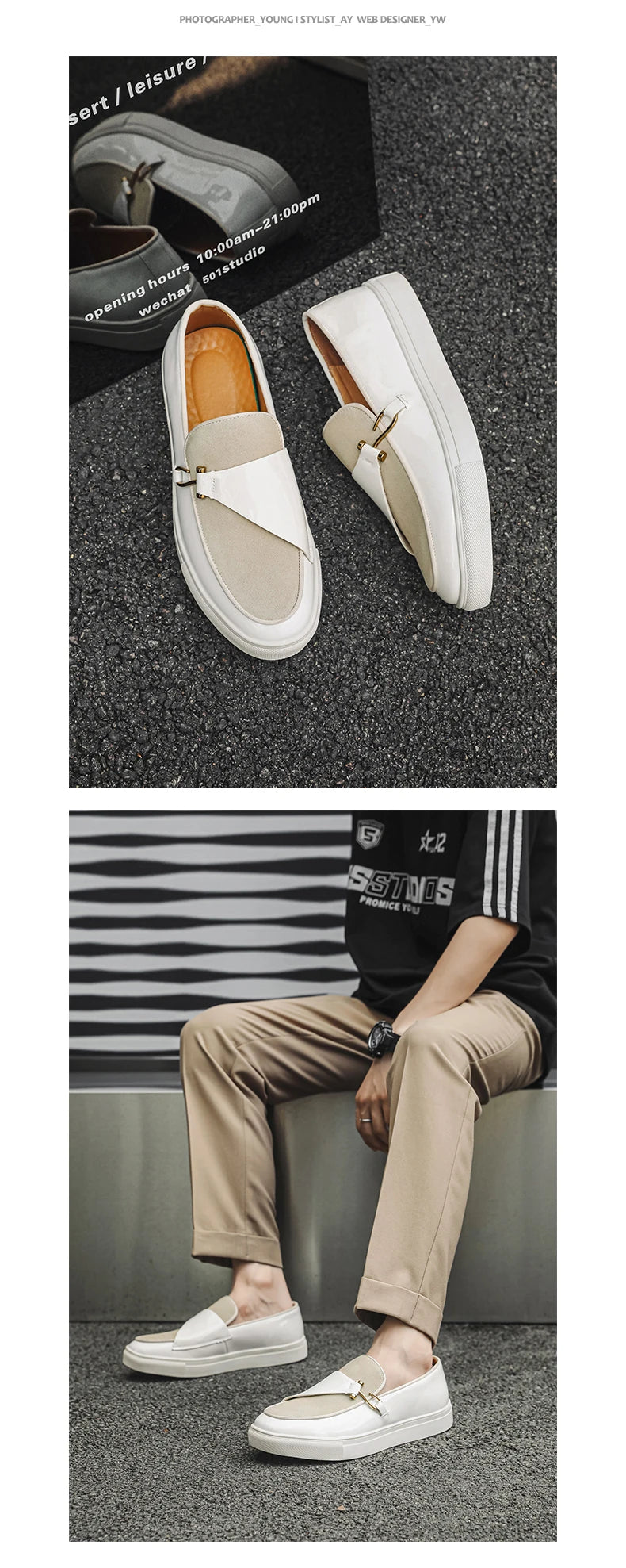 Hight Quality Casual White Leather Shoes For Men New Platform Walking White Sneakers Male British Style Loafers Yuppie Men 2025 - Clikcy