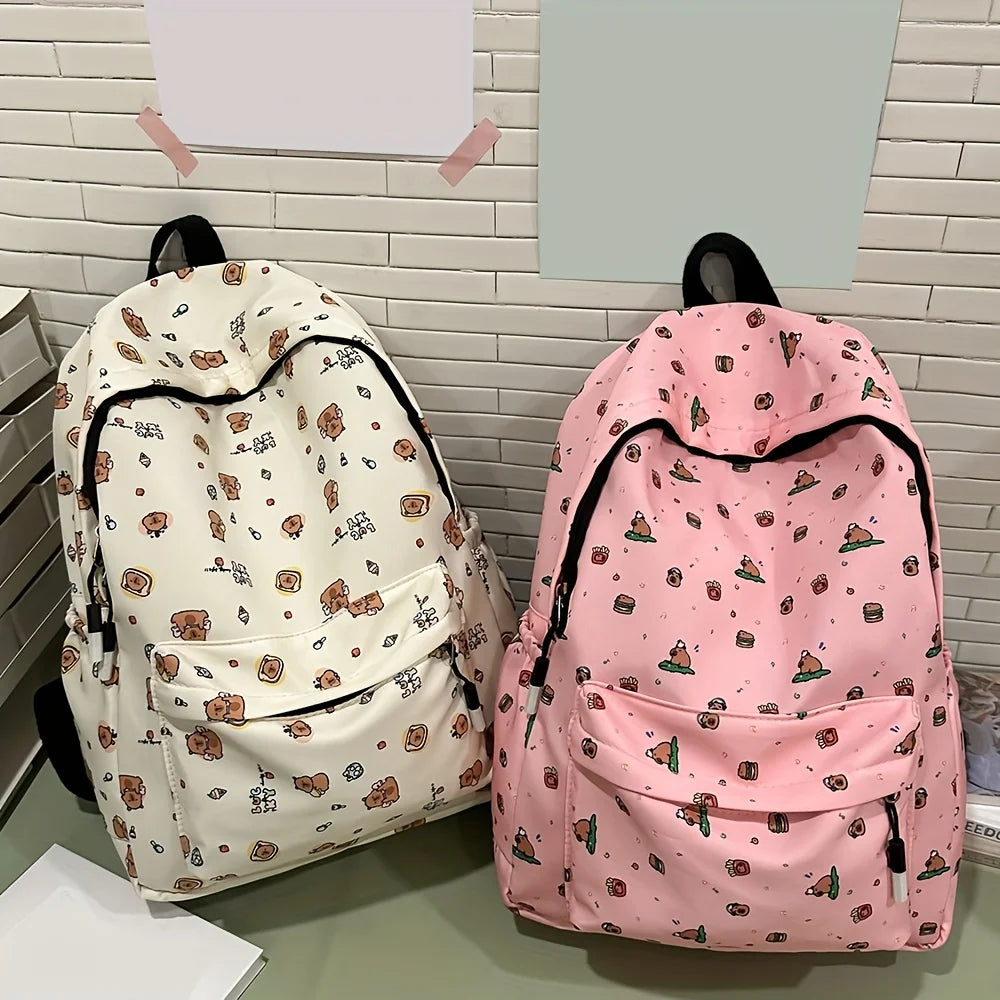 Instagram Cute Cartoon Printed Backpack Harajuku Ulzzang Japanese Soft Girl Bag Girl Backpack - Clikcy