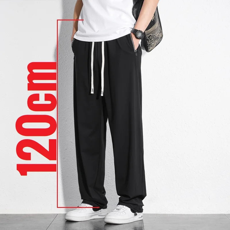 Tall Clothes Men's Pants Extra Long Length Summer Trouser Male Ice Silk Sport Inseam 36 190 Cm 120 115 Leg 110 120cm 115cm 105