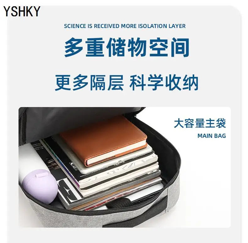 Women Fashion backpack soft leather multi-functional bag Polyester large capacity computer backpack - Clikcy