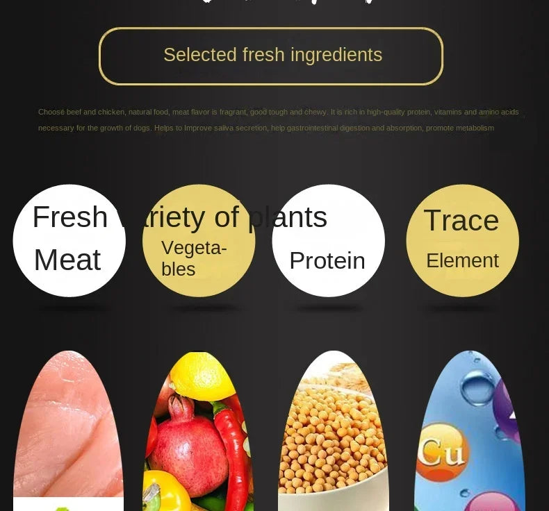 500g Pet Snacks Dog Snacks Fragrant Soft Beef Strips Balanced Nutrition Teeth Grinding and Cleaning Dog Training Reward Snacks - Clikcy