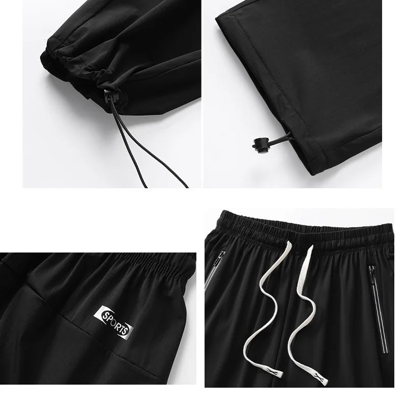 Tall Clothes Men's Pants Extra Long Length Summer Trouser Male Ice Silk Sport Inseam 36 190 Cm 120 115 Leg 110 120cm 115cm 105 - Clikcy