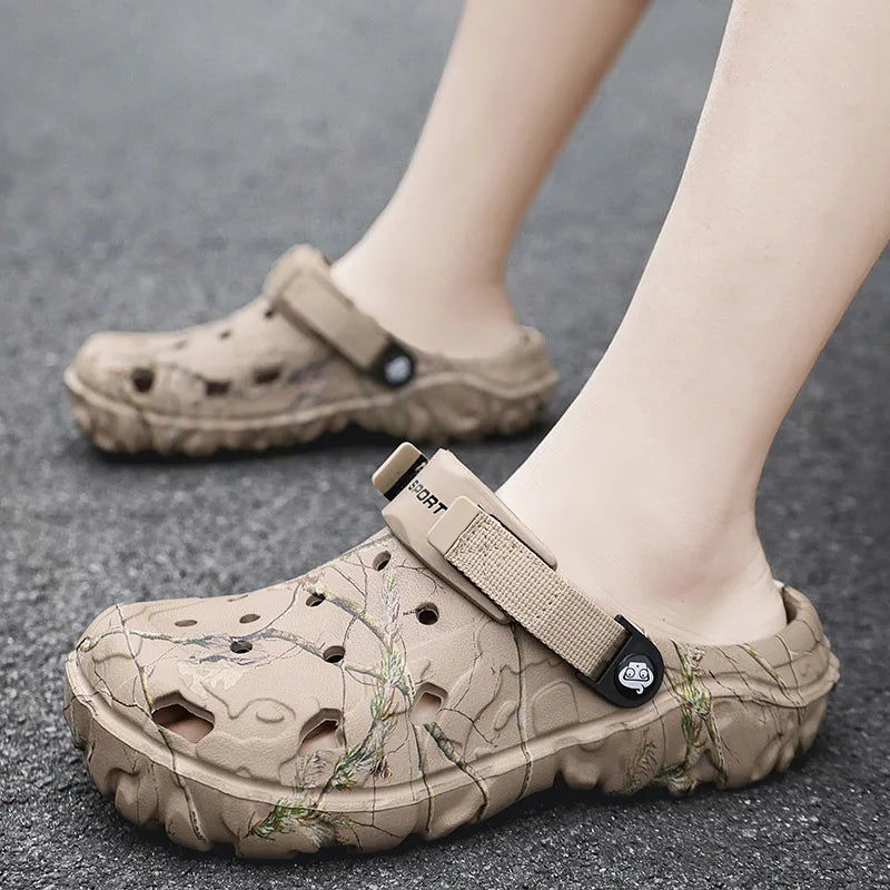 2024 Summer Men's Sandals New Home Garden Shoes Comfortable and Lightweight Men Slippers Non-Slip Soft Bottom Flip Flop Sandals - Clikcy